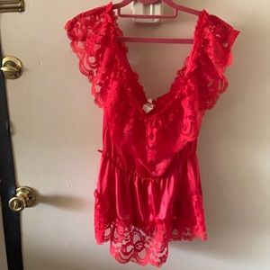 Women’s lingerie; size medium; color red